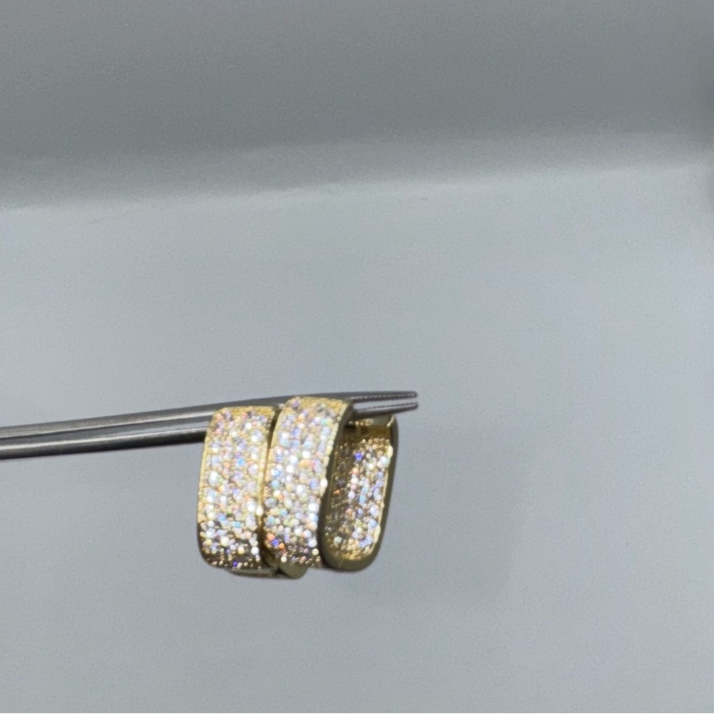 18k Inside-out Hoop Earrings - Picture 9 of 11